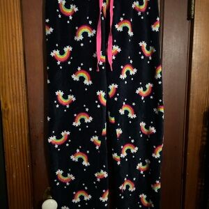 Kids Fluffy Rainbow Pajama Pants